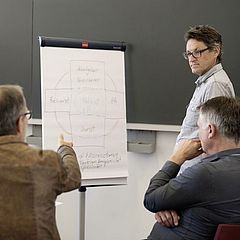 Master Versicherungsmedizin - Klasse schaut auf Whiteboard